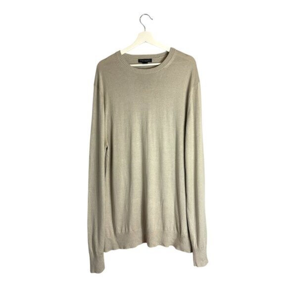 Banana Republic Silk Cashmere Relaxed Crew Neck Sweater in Camel Beige Size XXL - Picture 1 of 7